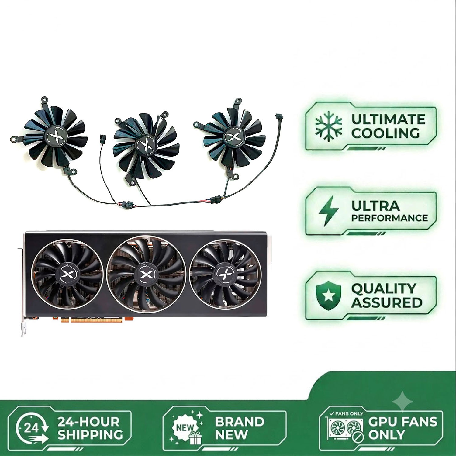New DIY GPU fan 4PIN 95MM 85MM - đánh giá và giá Rx 6700 Xt 12Gb Graphics Card